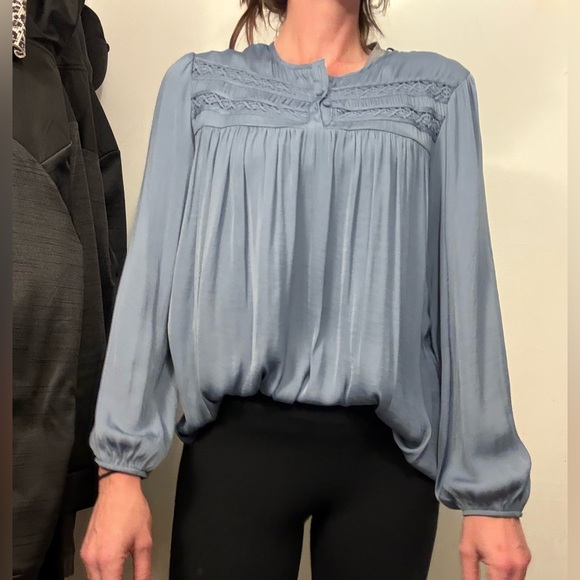 LC Lauren Conrad Light Blue Blouse - Picture 2 of 5